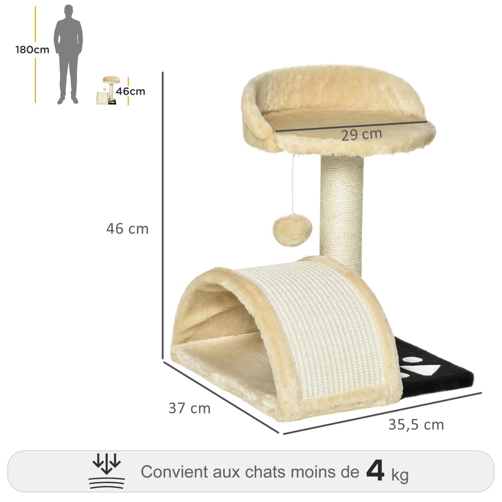 Arbre ¨¤ chat con griffoir e piattaforma ¨C zephmum ¨C naturale beige