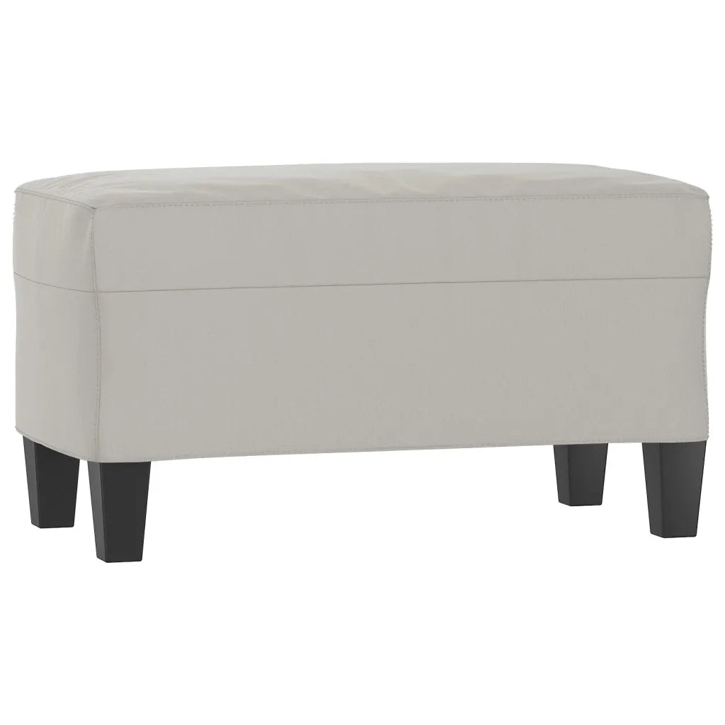 Panca-Sgabello Grigio Chiaro 70x35x41 cm in Microfibra