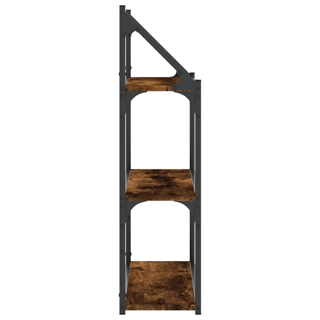 Scaffale Parete 3 Ripiani Rovere Fumo 60x21x78,5 cm Multistrato 835451