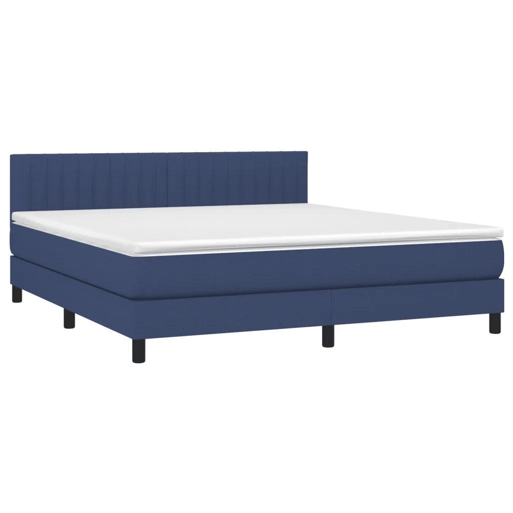 Giroletto a Molle con Materasso Blu 160x200 cm in Tessuto 3140231