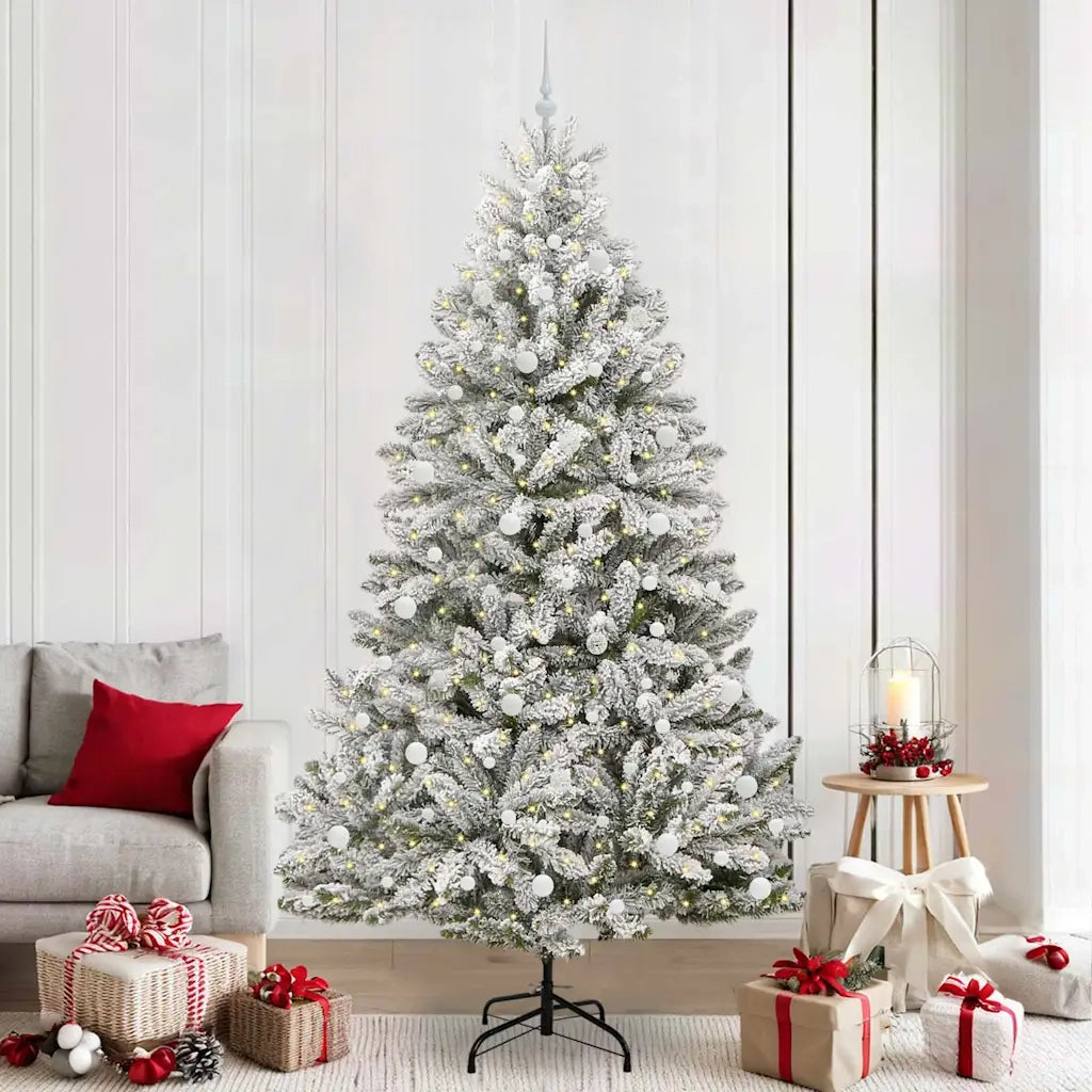 Albero di Natale artificiale con 300 LED Verde e Bianco 240 cm 3395769