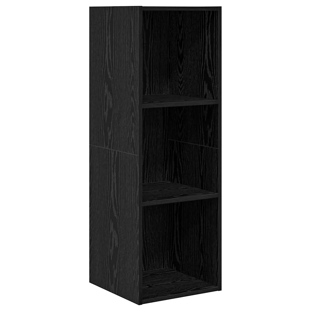 Set mobile TV-Credenza per TV Rovere Nero 37 x 37 x 107 cm Legno multistrato 463194