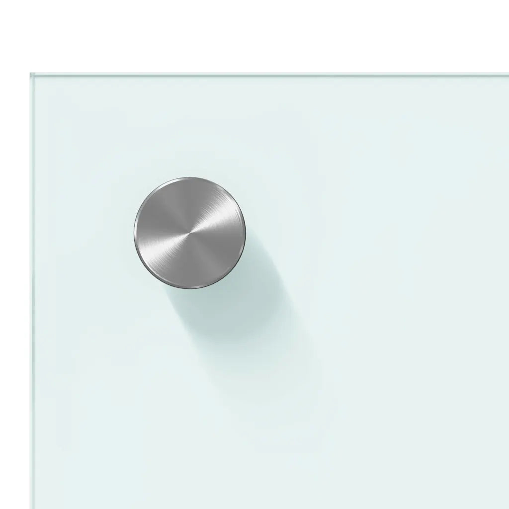 Rivestimento da Cucina 2 pz-Set di 2 Paraschizzi per Cucina Bianco 100 x 60 cm vetro temperato 221691