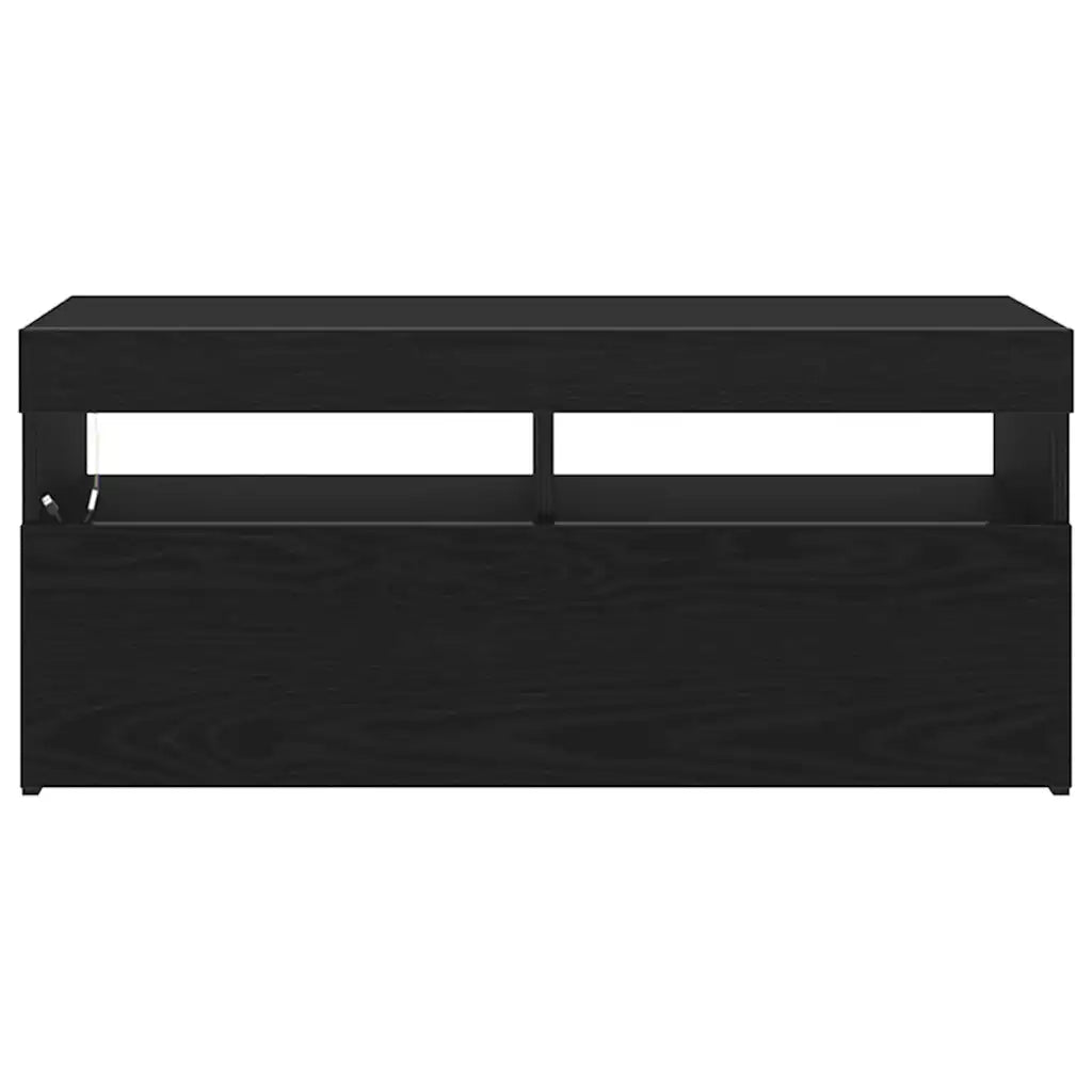 Mobile TV-Credenza per TV-Console TV Rovere Nero 90 x 35 x 40 cm Legno multistrato 876869