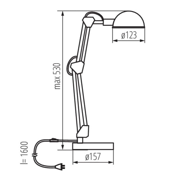 Lampada da scrivania Kanlux PIXA 19300 bianca E14 40W