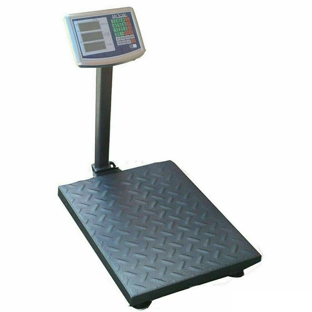 Trade Shop - Bilico Bilancia Digitale 500 Kg Piattaforma Elettronica Display Lcd Bascula -