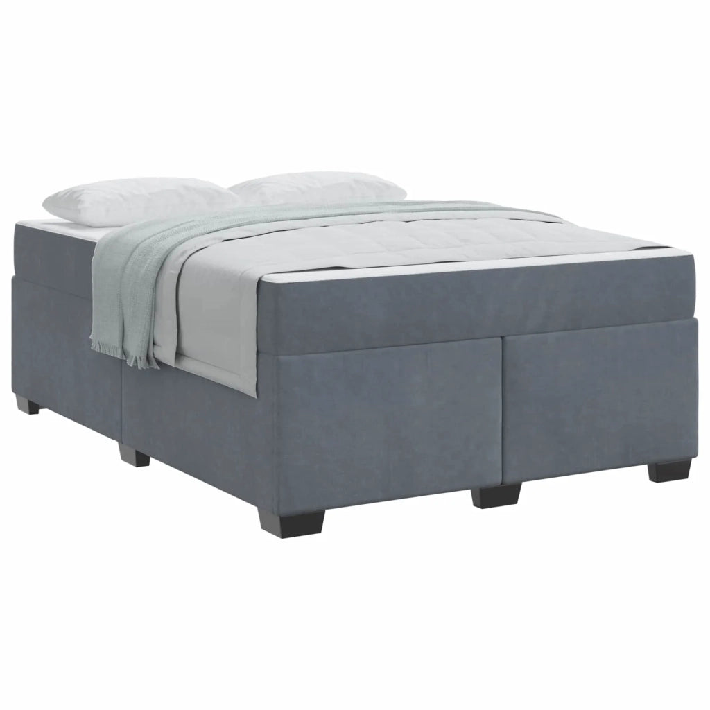 Struttura del letto Grigio scuro 140 x 200 cm Tessuto