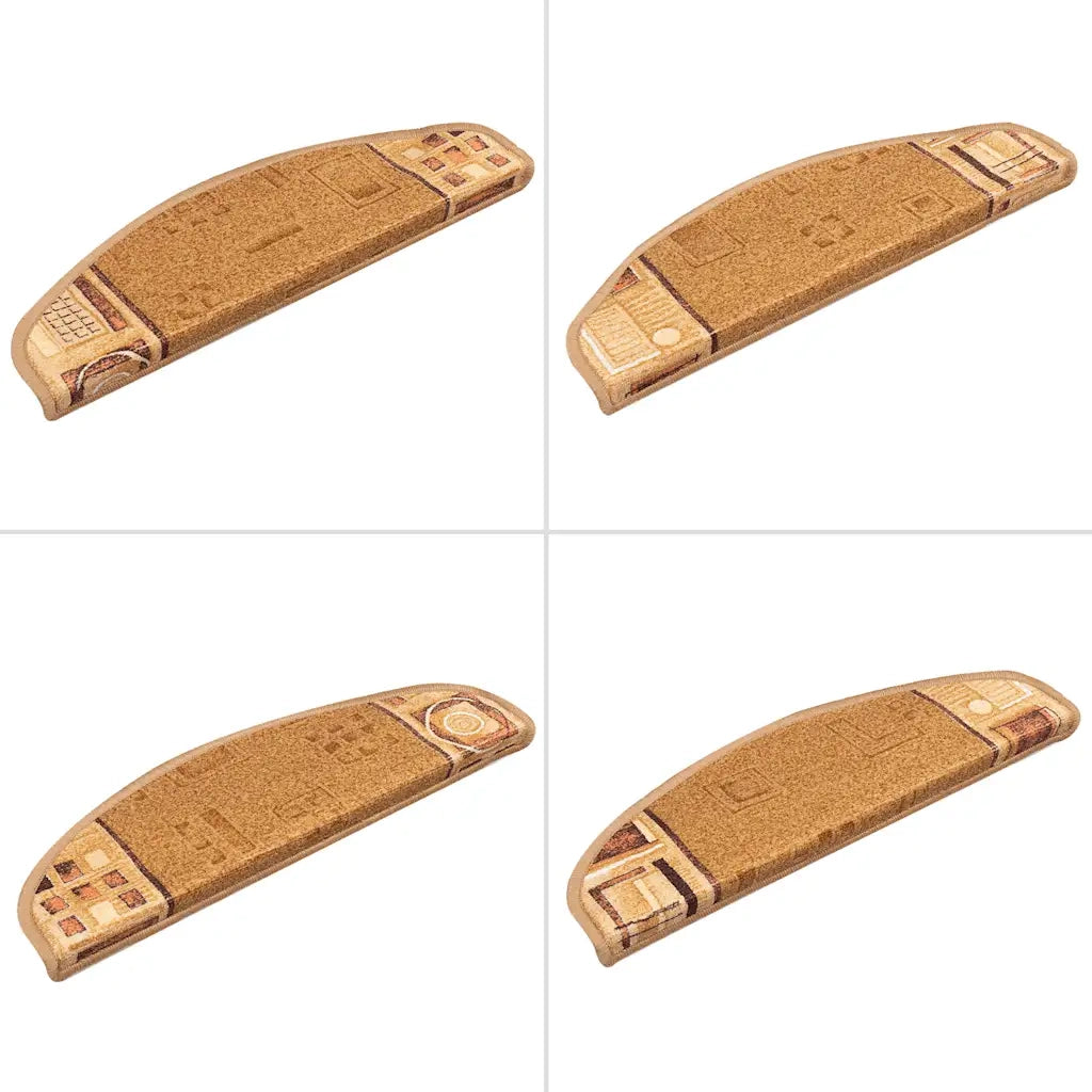 Tappetini per Scale Autoadesivi 10 pz | Gradini per Scale 65x21x4 cm Beige