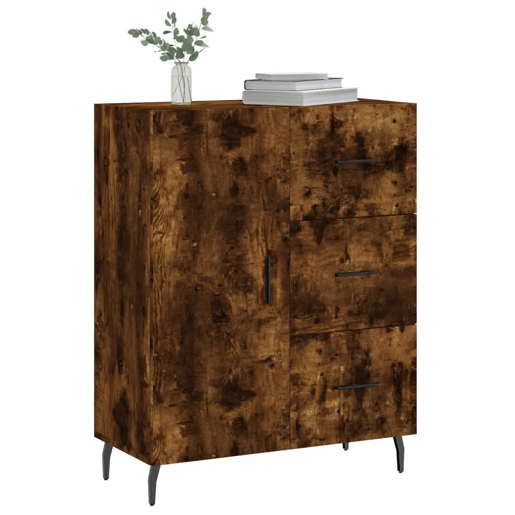 Credenza-Buffet-Armadio da cucina Rovere Fumo 69,5x34x90 cm in Legno Multistrato 186908