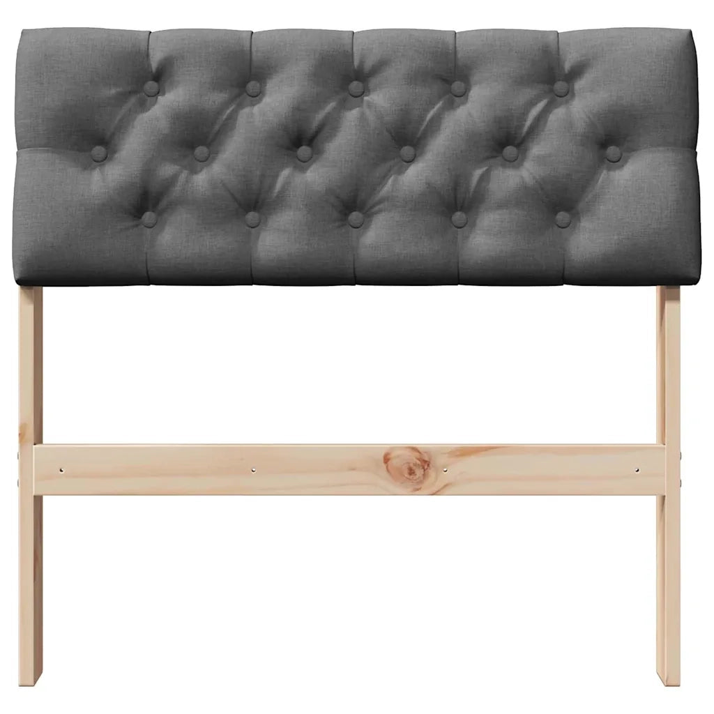 Testiera | Testata imbottita Grigio scuro 80 cm Pino massello