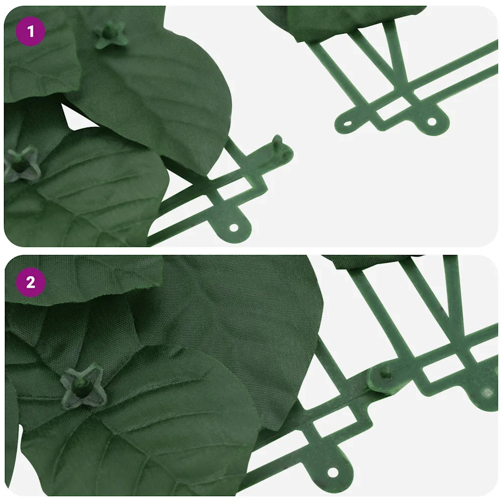 Paravento da Balcone-Divisorio con Foglie Verde Scuro 600x150 cm