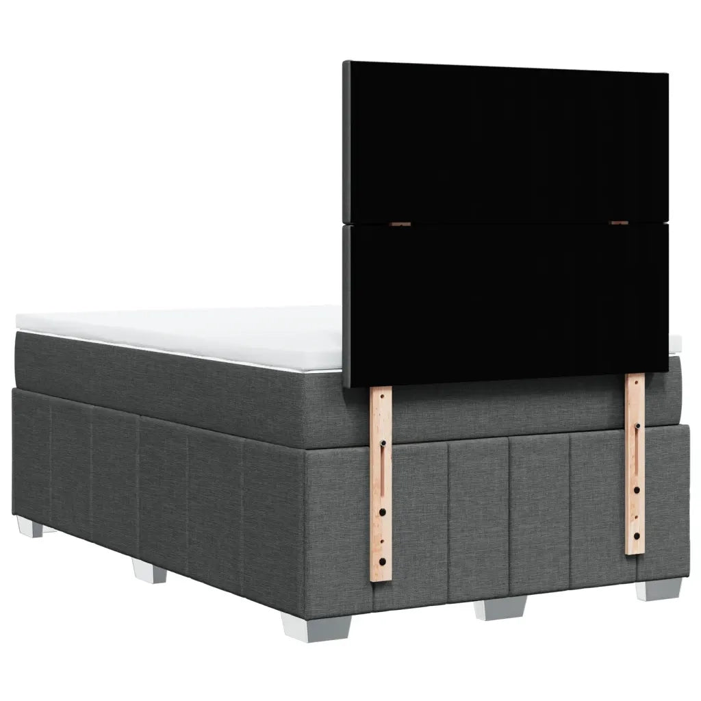 Giroletto a Molle con Materasso Grigio Scuro 120x190cm Tessuto 3293901