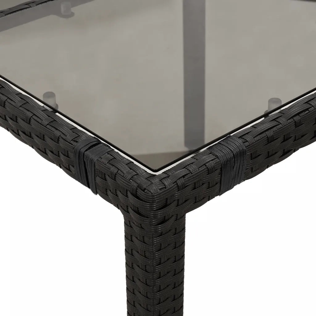 Set da Bistrò 3 pz con Cuscini Nero in Polyrattan 3276863