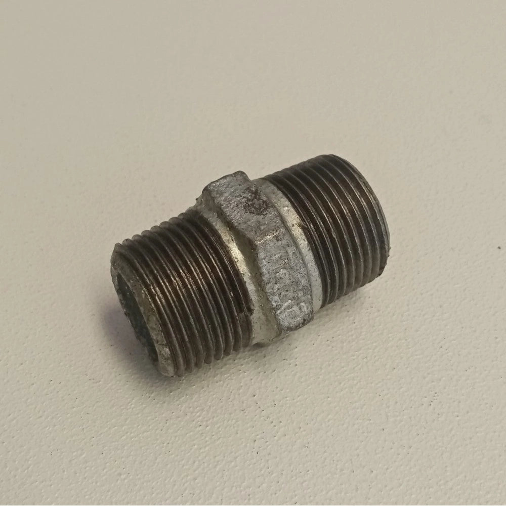 Raccordo mm 2 niples nipplo doppia vite di ghisa zincata malleabile