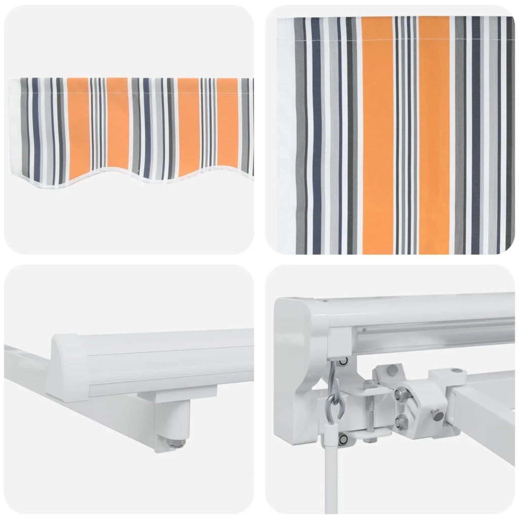 Tenda retrattile manuale Arancione, Grigio, Blu, Bianco 3420297