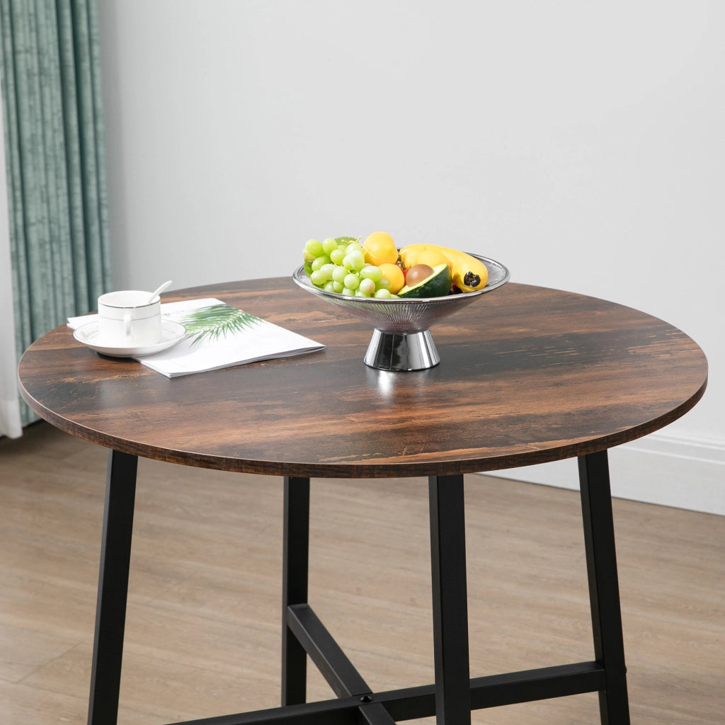 Tavolo da pranzo rotondo ¨C Xylo ¨C legno effetto rustico ¦µ80x76 cm marrone