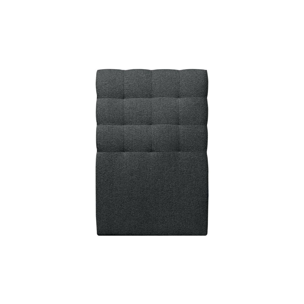 Letto 90x200 cm con testata imbottita - tessuto bouclé