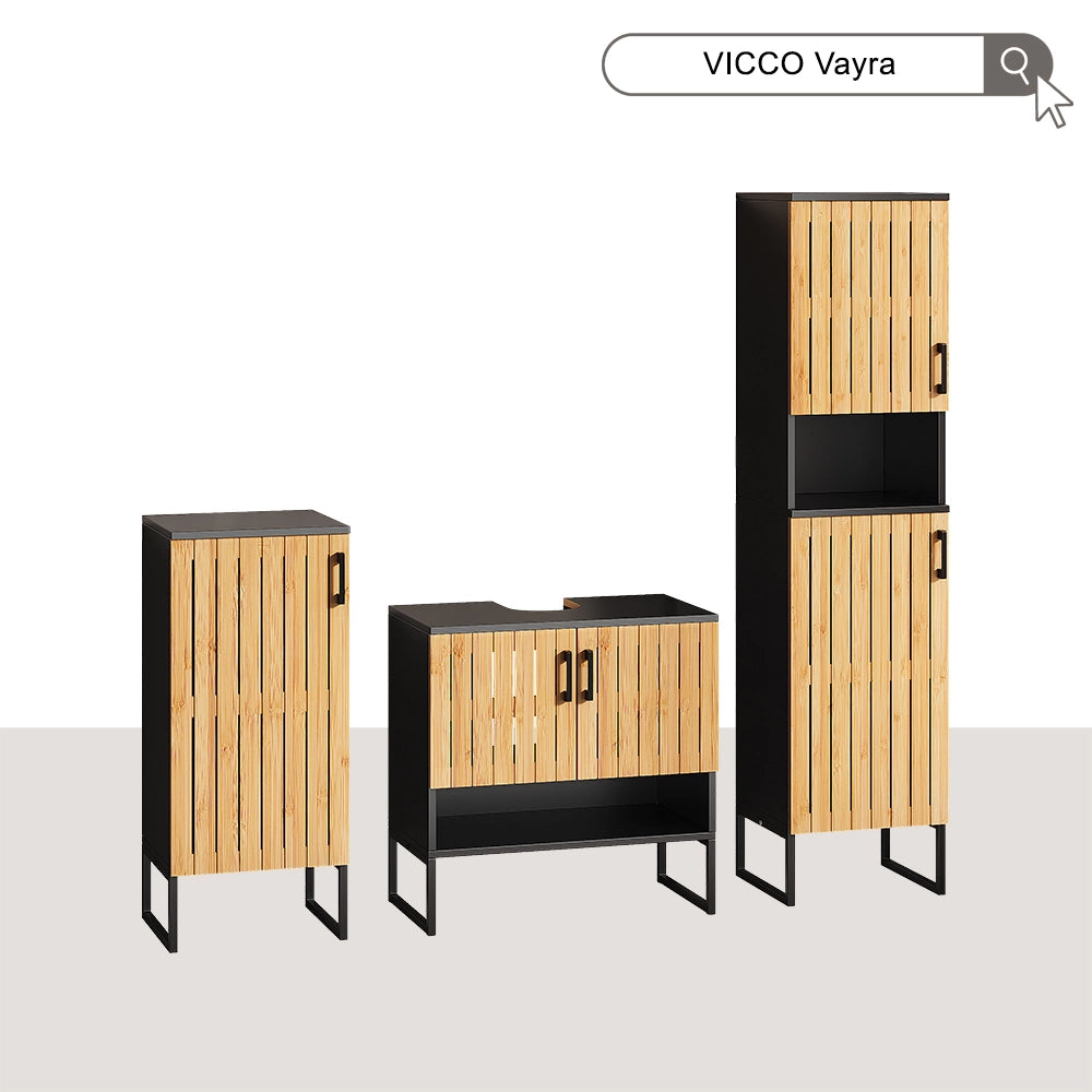 Vicco Mobiletto per lavabo Bambù 60 x 65.5 cm