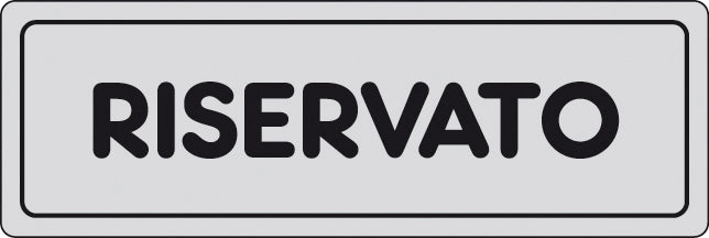 ETICHETTA ADESIVA 150X50 RISERVATO- 10,0 pz