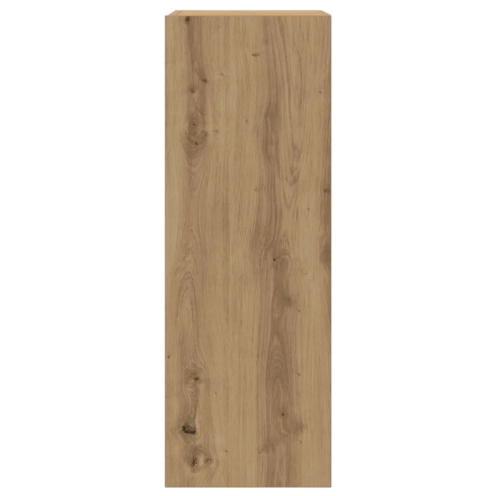 Set Mobile TV 8 pz Montato a Parete Rovere in Legno Multistrato 3328978