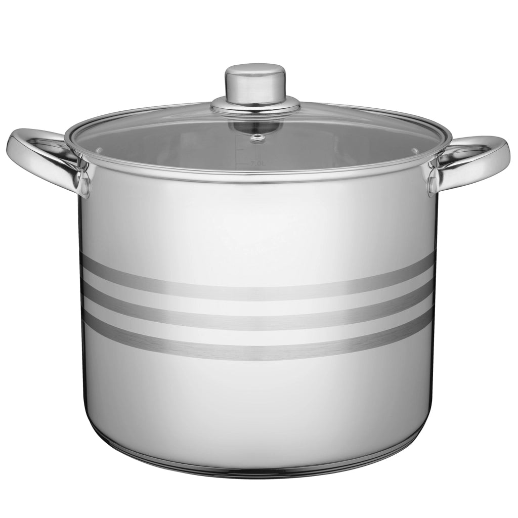 Pentola a induzione grande in acciaio inox KADAX con coperchio, gas, 26 cm, 11 l, alta