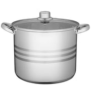 Pentola a induzione grande in acciaio inox KADAX con coperchio, gas, 26 cm, 11 l, alta