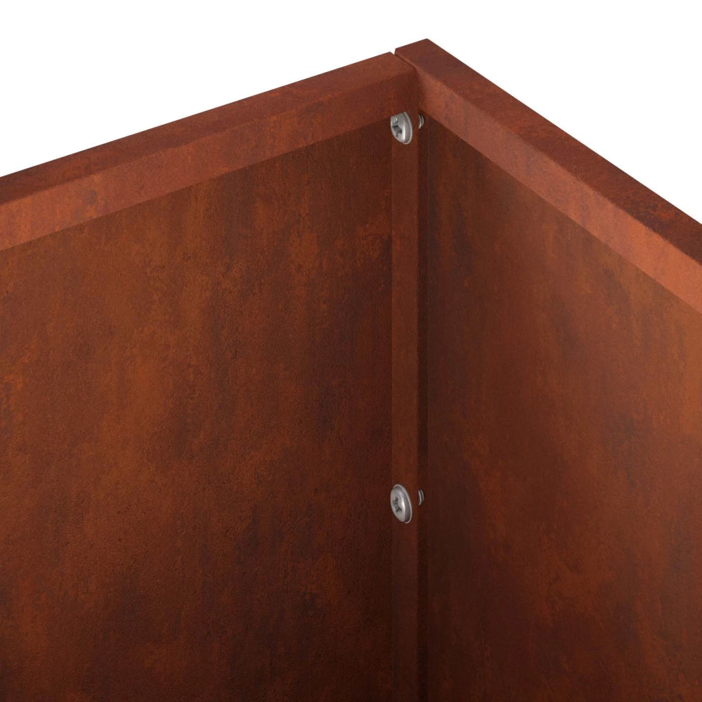 Vaso da giardino 2 pz Ruggine 80 x 20 x 20 cm Acciaio Corten 8005175