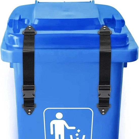 Due fermature per bidone, semi-automatico, con chiusura del coperchio inclusa per porta esterna
