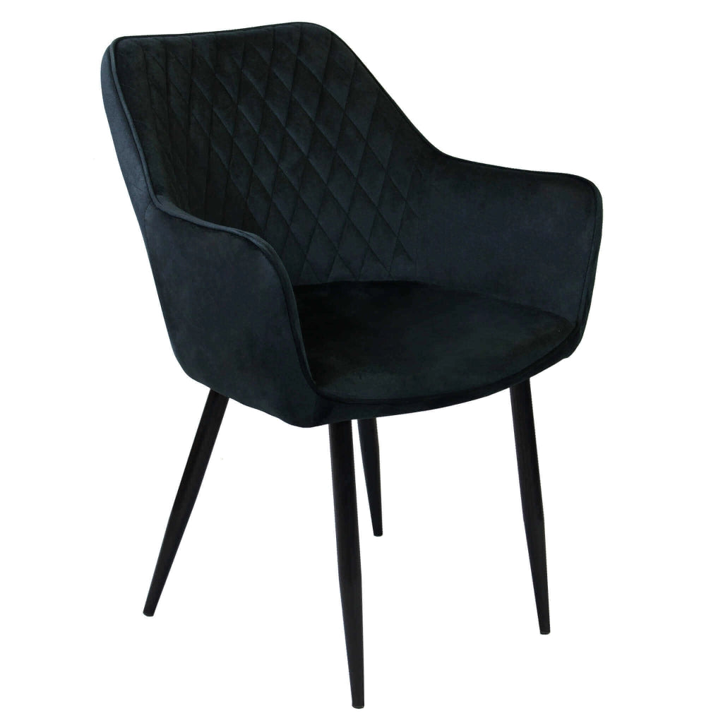 Poltrona per Sala da Pranzo in Velluto Metallo cm 48x62x83 - CALLIOPE
