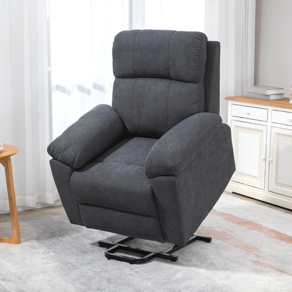 Poltrona Massaggiante Elettrica Reclinabile con Alzapersona ¨C Minimal ¨C Grigio