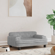 Lettino per Cani Grigio Chiaro 70x45x30 cm in Velluto 171883
