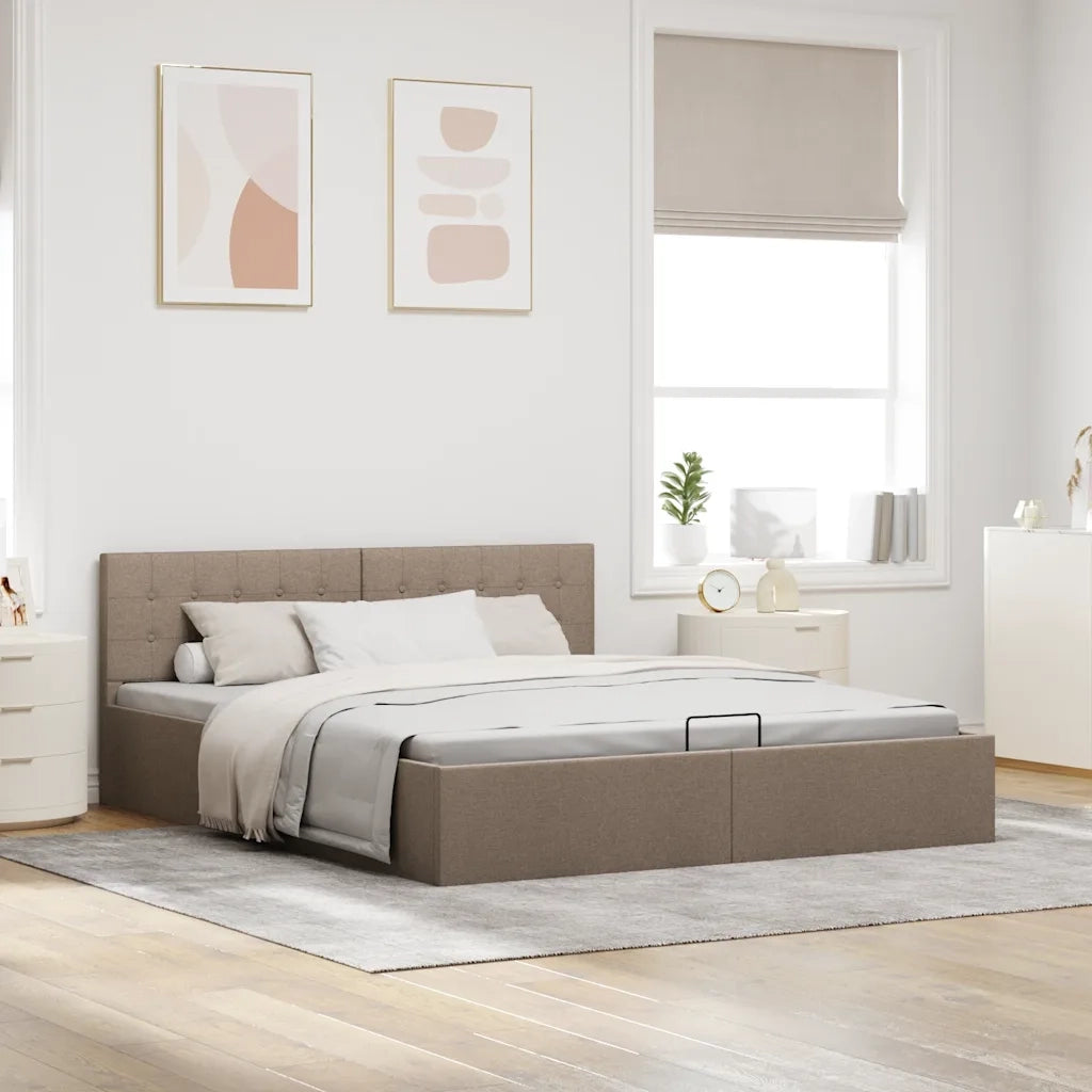 Giroletto con Contenitore Grigio Talpa in Tessuto 160x200 cm 285598
