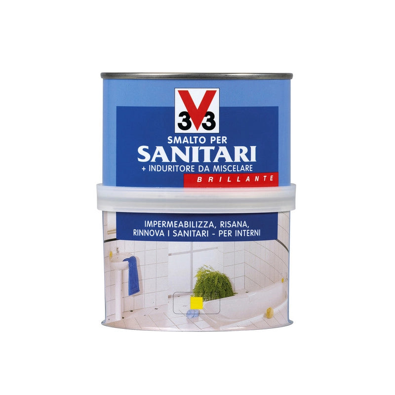 V33 SMALTO P/SANITARI BICOMPON. BIANCO 0,5L X 2PZ- V33- 1,0 pz
