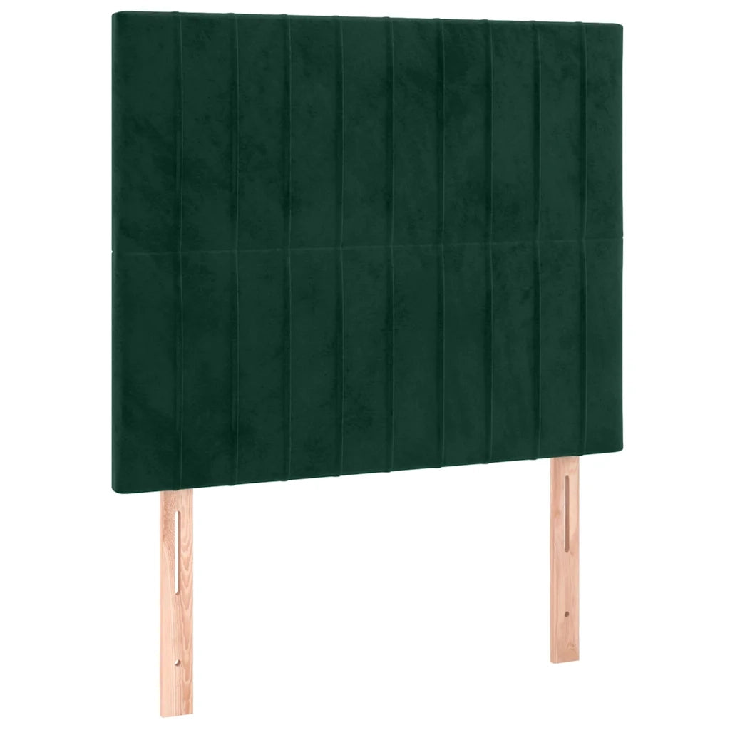 Testiera a LED-Testata con LED Verde Scuro 100x5x118/128cm in Velluto 436528