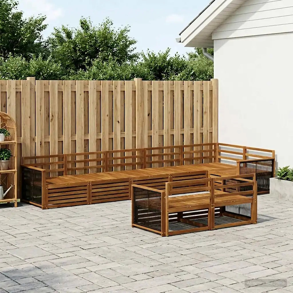 Set di divani da esterno 8 pcs Naturale 3383502