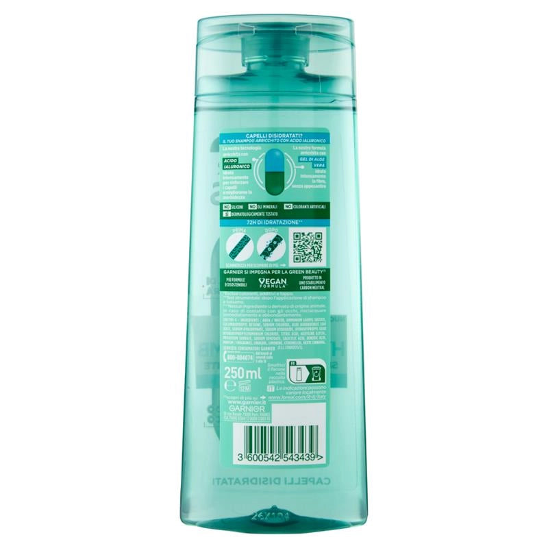 GARNIER FRUCTIS SHAMPOO 250 ML ALOE 72 ORE DI IDRATAZIONE HYDRA BOMB PER CAPELLI DISIDRATATI
