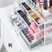 Nuova Tavola di Organizzazione per Cosmetici in Acrilato con 4 Ripiani per Prodotti di Bellezza, Nagellacchi e Accessori per Artigianato e Gioielleria