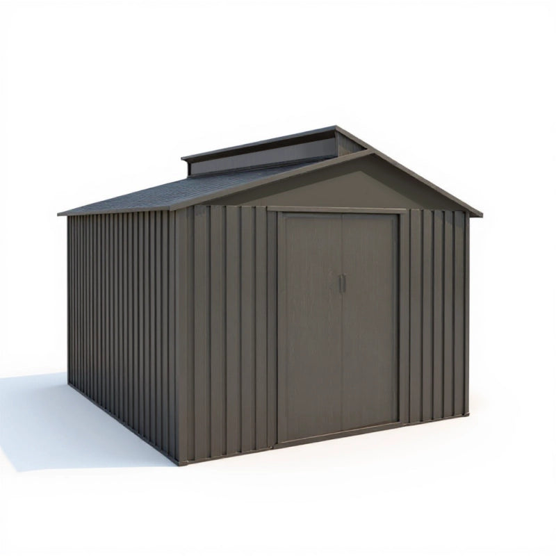 Casetta da giardino in metallo - LEGNO VECCHIO - 7,3 mÂ²