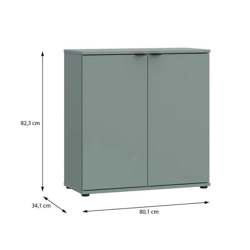 Mobile multiuso Segno con due ante L 80 cm. colore verde salvia
