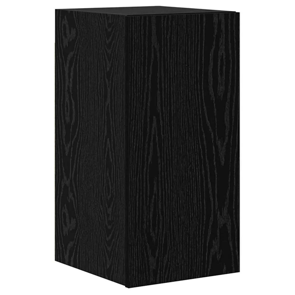 Mobile TV moderno da parete 100 x 30 x 30 cm contenitore elegante e funzionale in legno ingegnerizzato rovere nero 02_0056029
