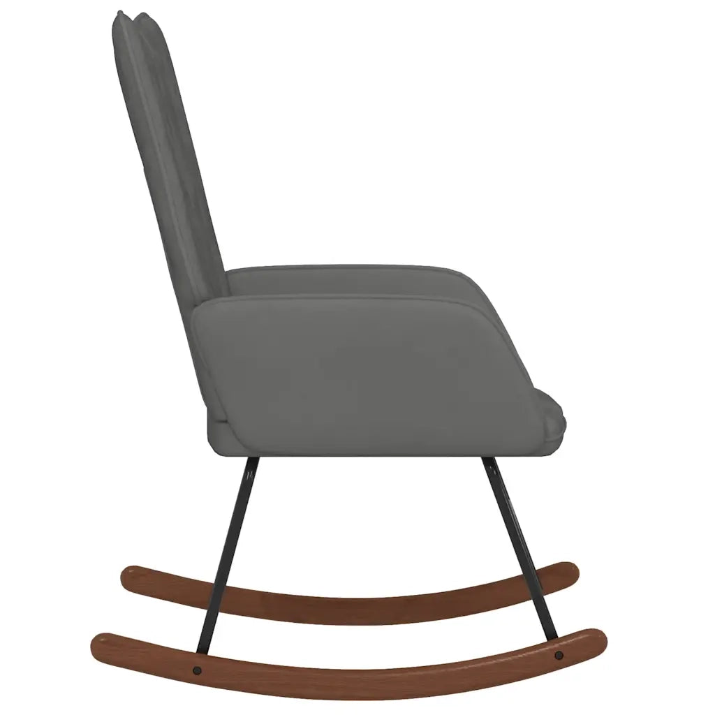 Sedia da Pranzo Grigio Scuro in Velluto 327744