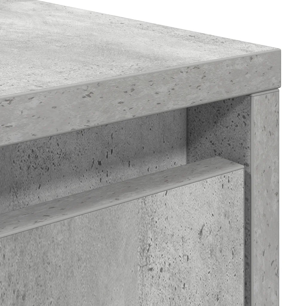 Tavolino da salotto | Tavolino da caff¨¨ | Tavolino da Soggiorno con Cassetti Grigio Cemento 70,5x70x40 cm