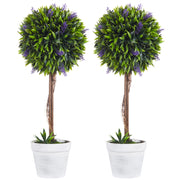 2 Piante Artificiali Lavanda con Vaso ¨C zephmum ¨C Verde 60 cm