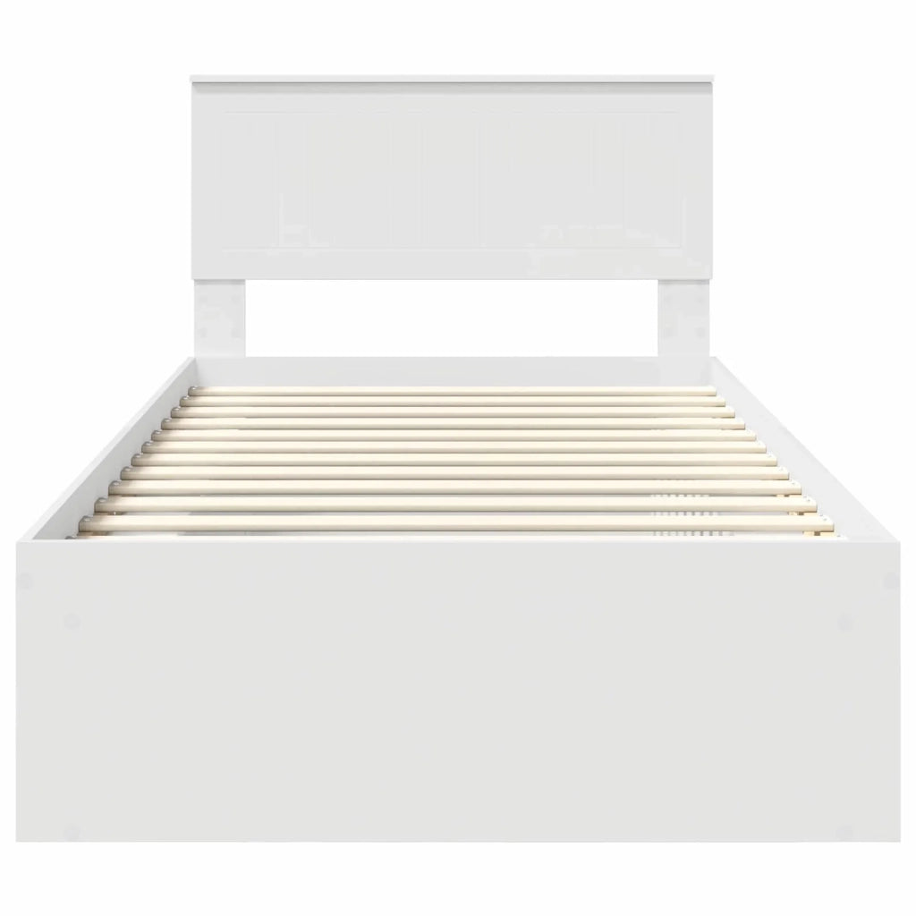 Struttura del letto Bianco 100 x 200 cm Pino massello 3410636