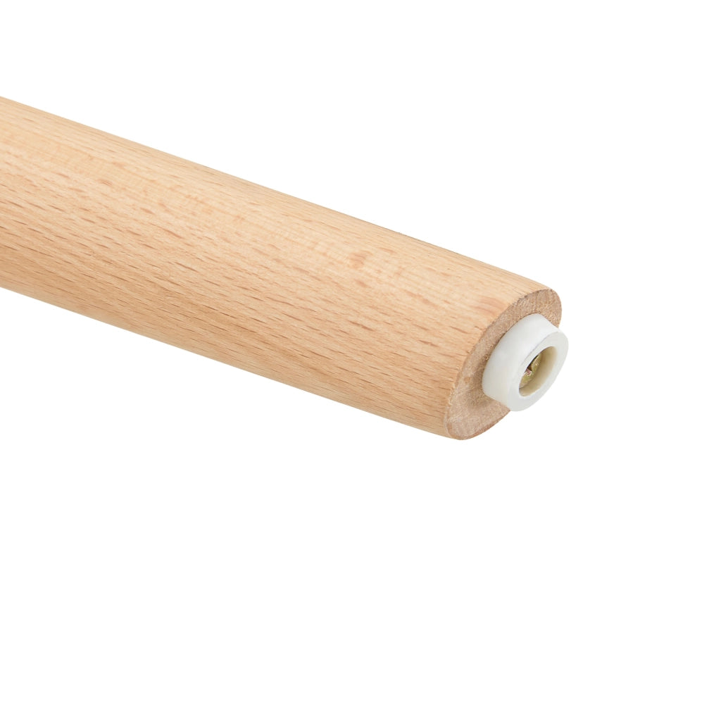 TAVOLO rotondo Ø 80 cm in MDF nero e legno massello con cestello sospeso