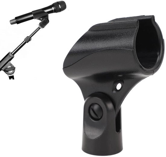 Fermo Microfono Adattabile - Materiale ABS Durevole - Compatibilità Universale - Presa Fissa - Adatto per Microfoni di Diametro 25-30 Mm - Esperienza Audio Professionale - Fermo Microfono