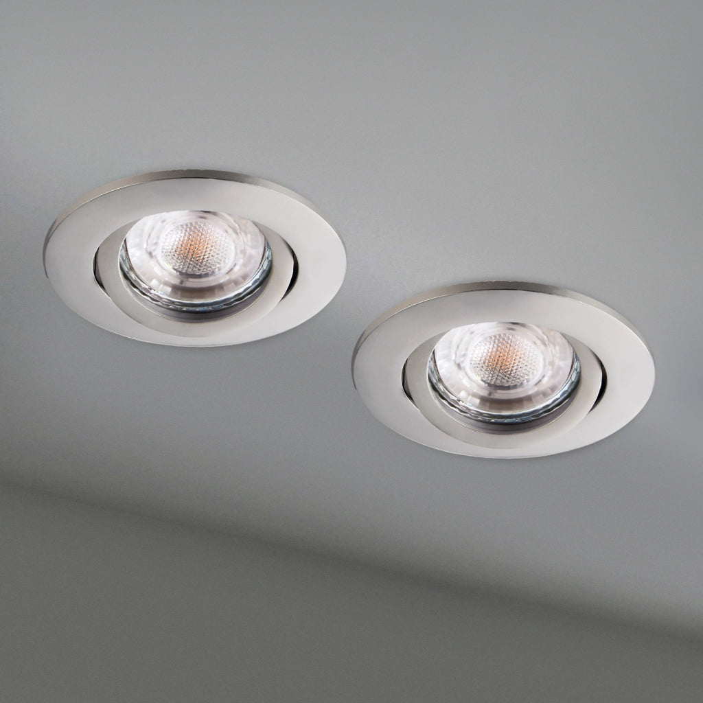 Faretto ad incasso portafaretto grigio tondo foro 70mm moderno orientabile supporto lampade GU10 GU5.3 ALLUMINIO GRIGIO