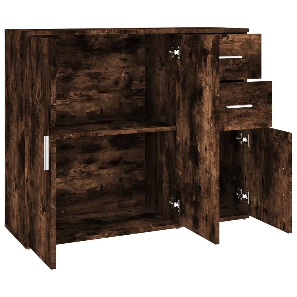 Credenza-Buffet-Armadio da cucina Rovere Fumo 91x29,5x75 cm in Legno Multistrato
