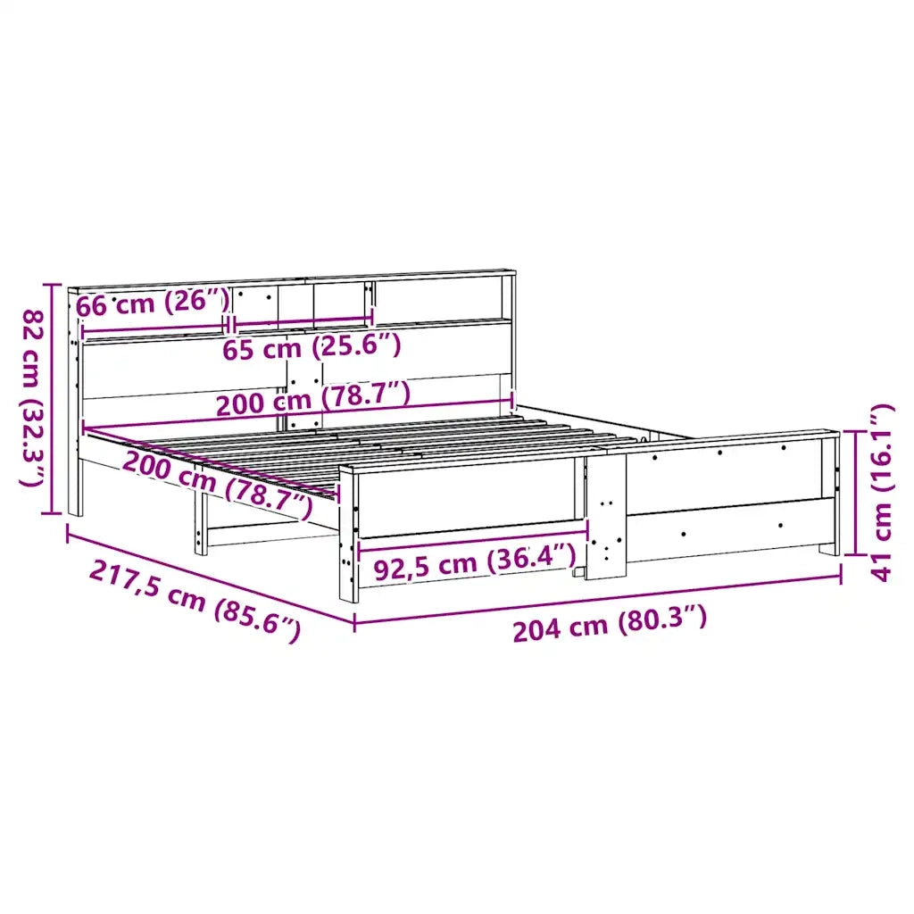 Struttura del letto-Giroletto-Rete del Letto Bianco 200 x 200 cm Legno multistrato 248824