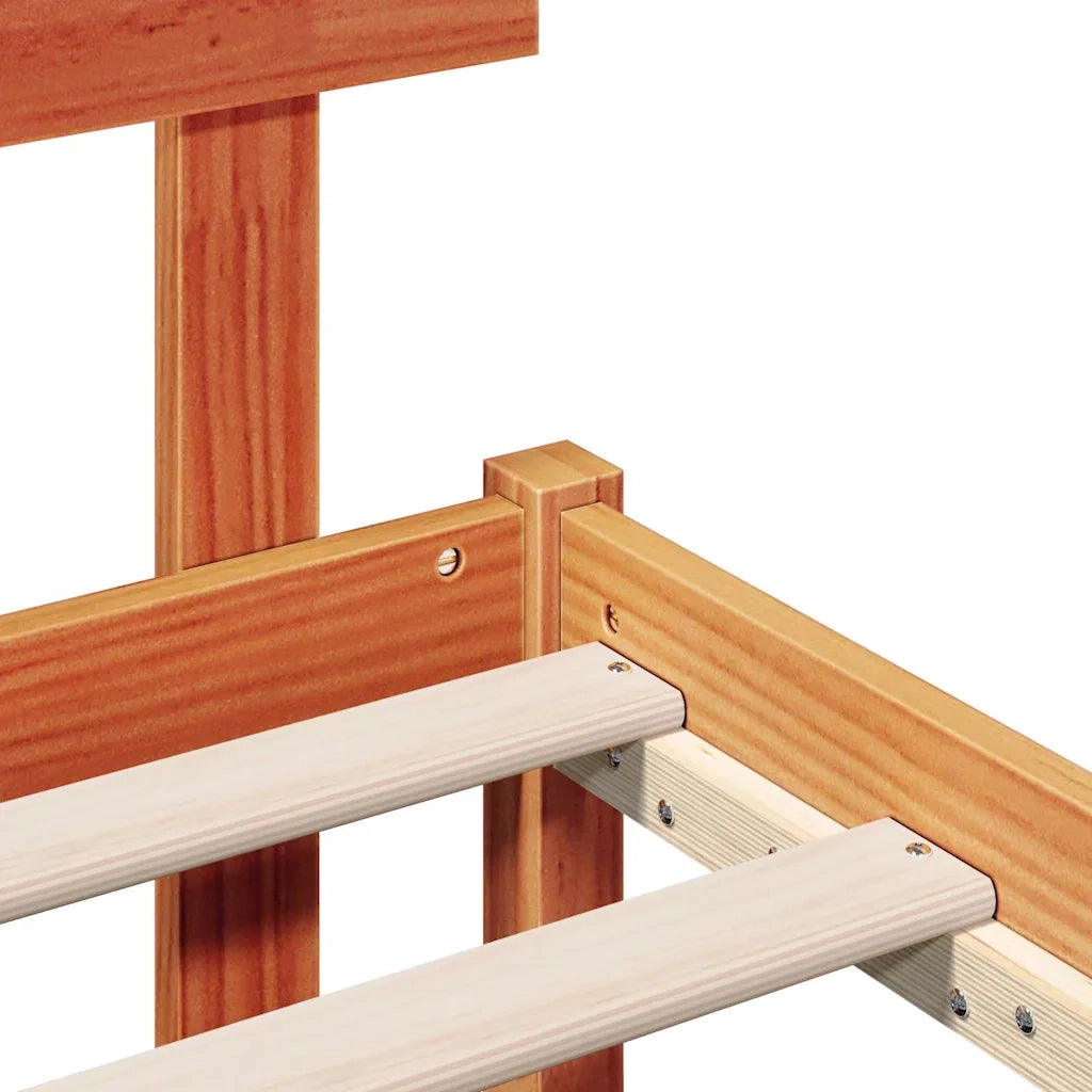 Struttura del letto Marrone 90 x 200 cm Legno massello di pino 872139